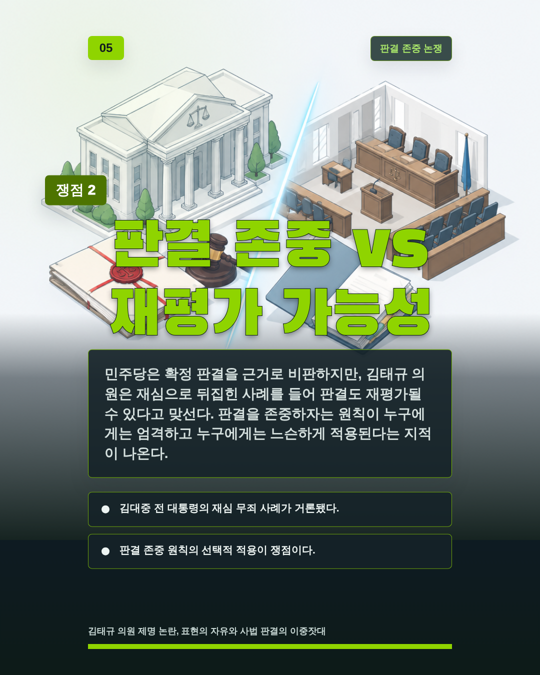 판결 존중 vs 재평가 가능성