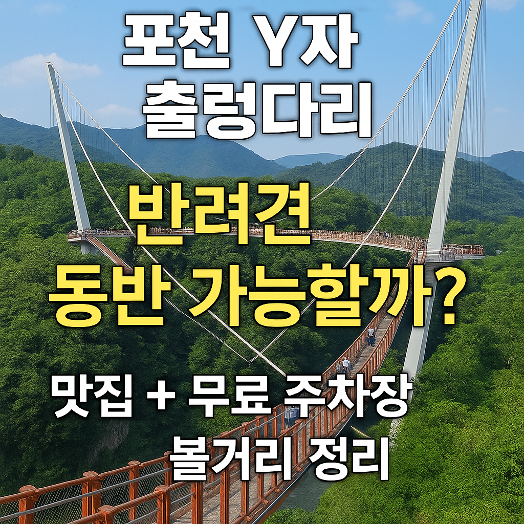 포천 Y자 출렁다리 반려견 동반 가능? 인근 맛집&middot;무료주차장&middot;볼거리까지 총정리!