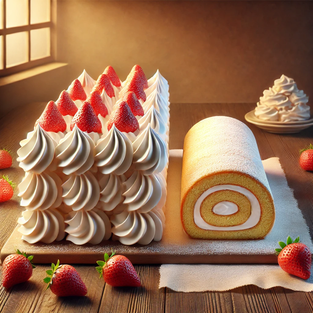 다이어트 관점에서의 생크림 케이크와 롤케이크 비교 요약