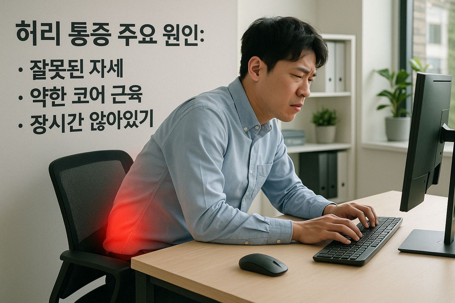 허리 통증의 주요 원인