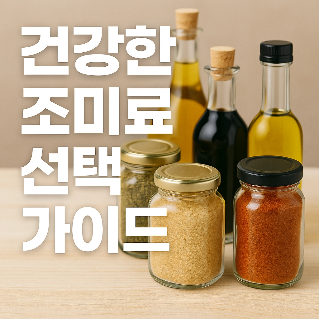 건강한 조미료 선택 가이드