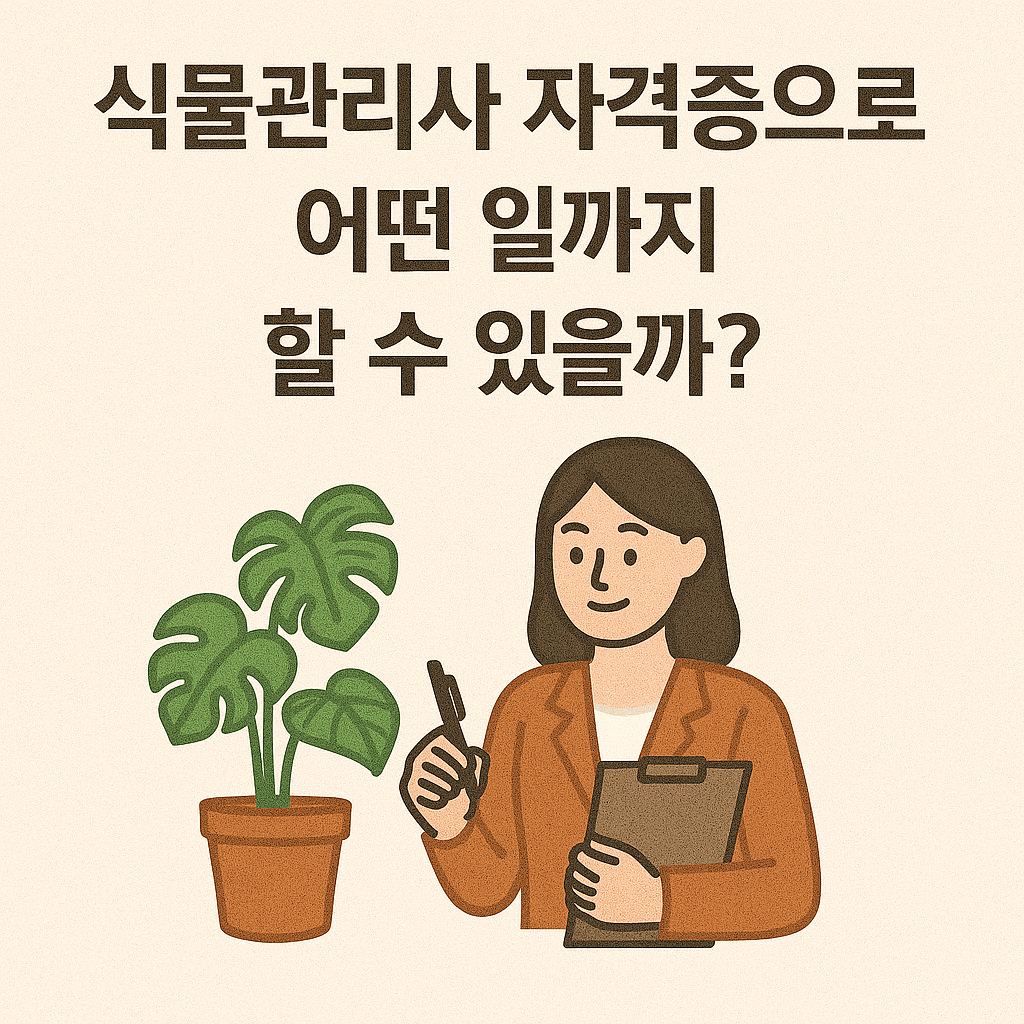식물관리사 자격증으로 할 수 있는 다양한 일과 역할