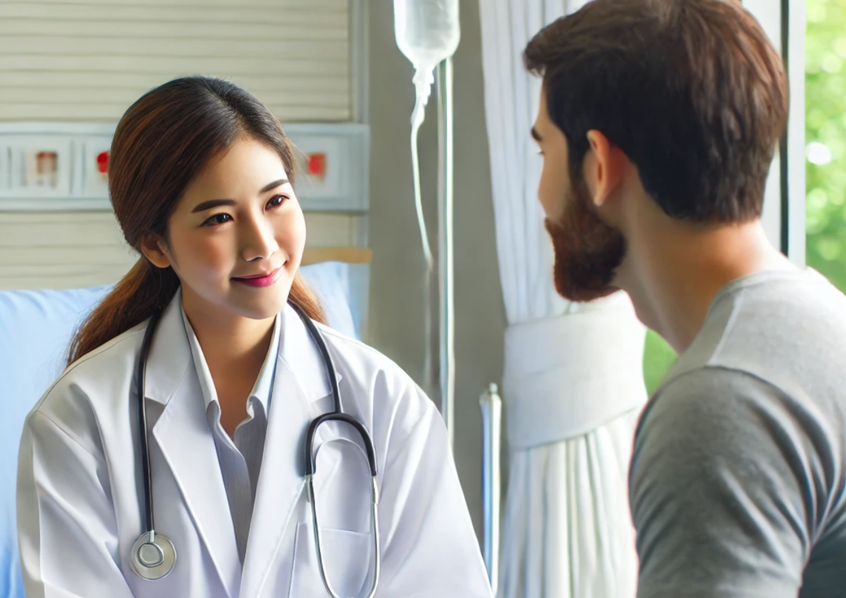 의사와 환자 사진
