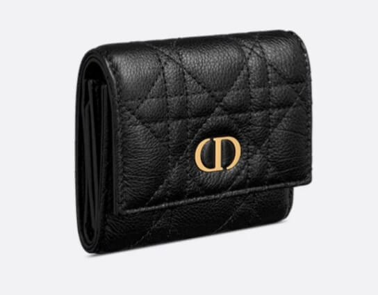 디올 Dior 블랙 서플 까나쥬 반지갑