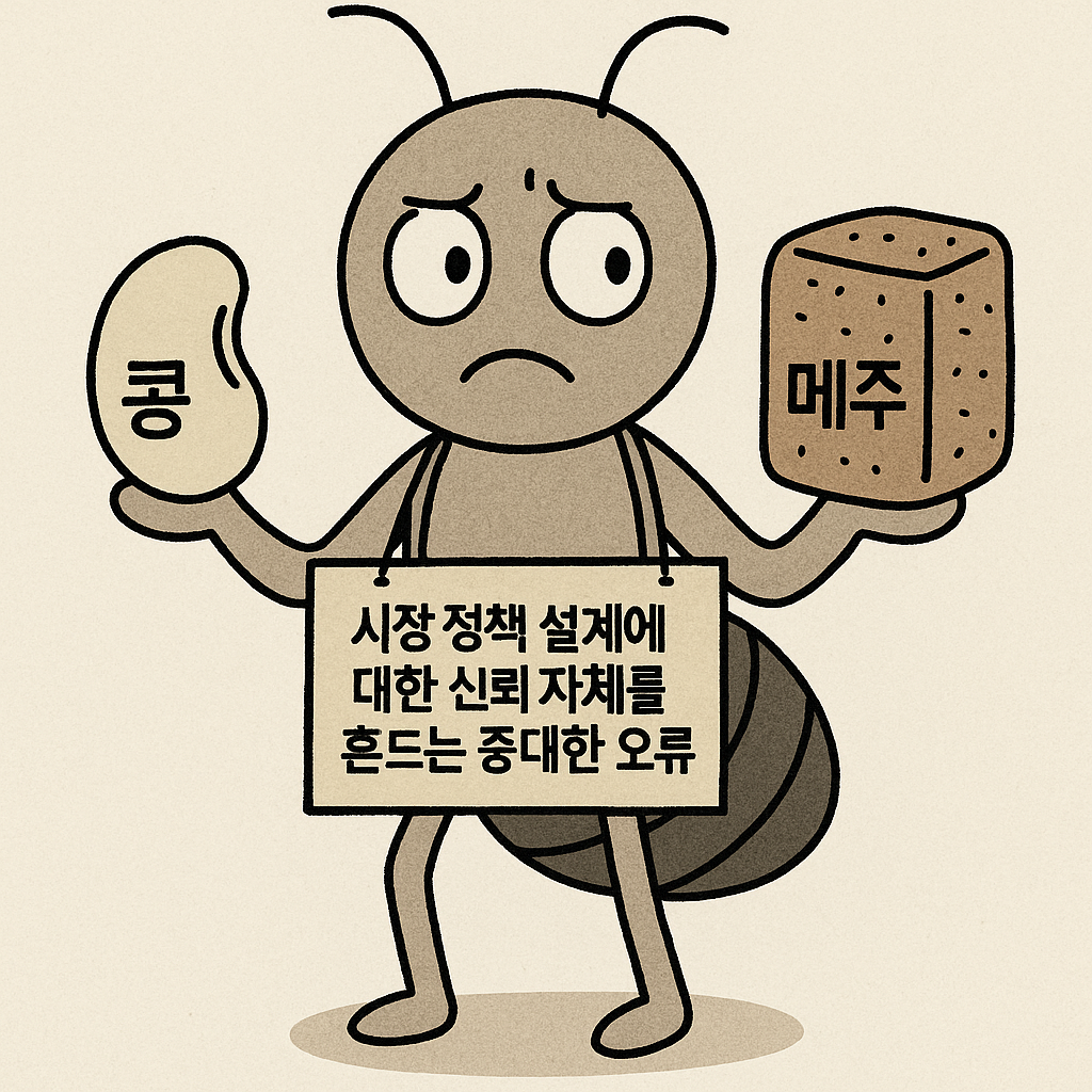 시장 정책 설계에 대한 신뢰 자체를 흔드는 중대한 오류