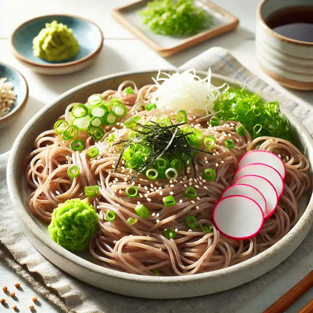 메밀면 플레이팅