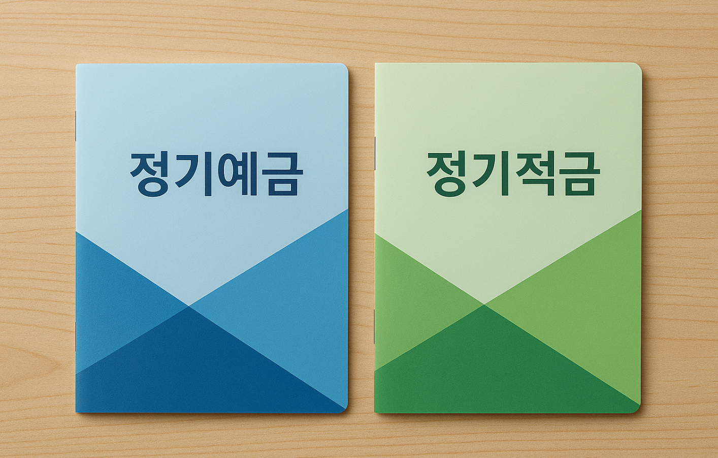 정기예금, 정기적금 통장 이미지