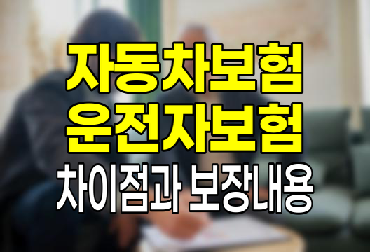 자동차 보험 vs 운전자 보험, 꼭 알아야 할 차이점과 필수 보장 내용