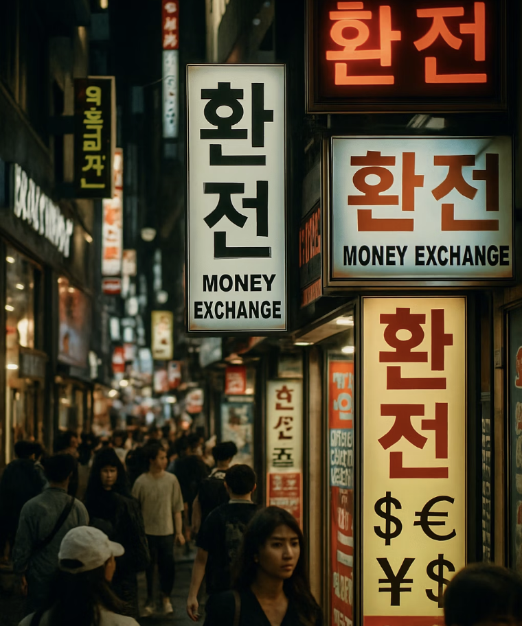 명동 환전소&amp;#44; &amp;#39;기타 통화&amp;#39;의 성지
