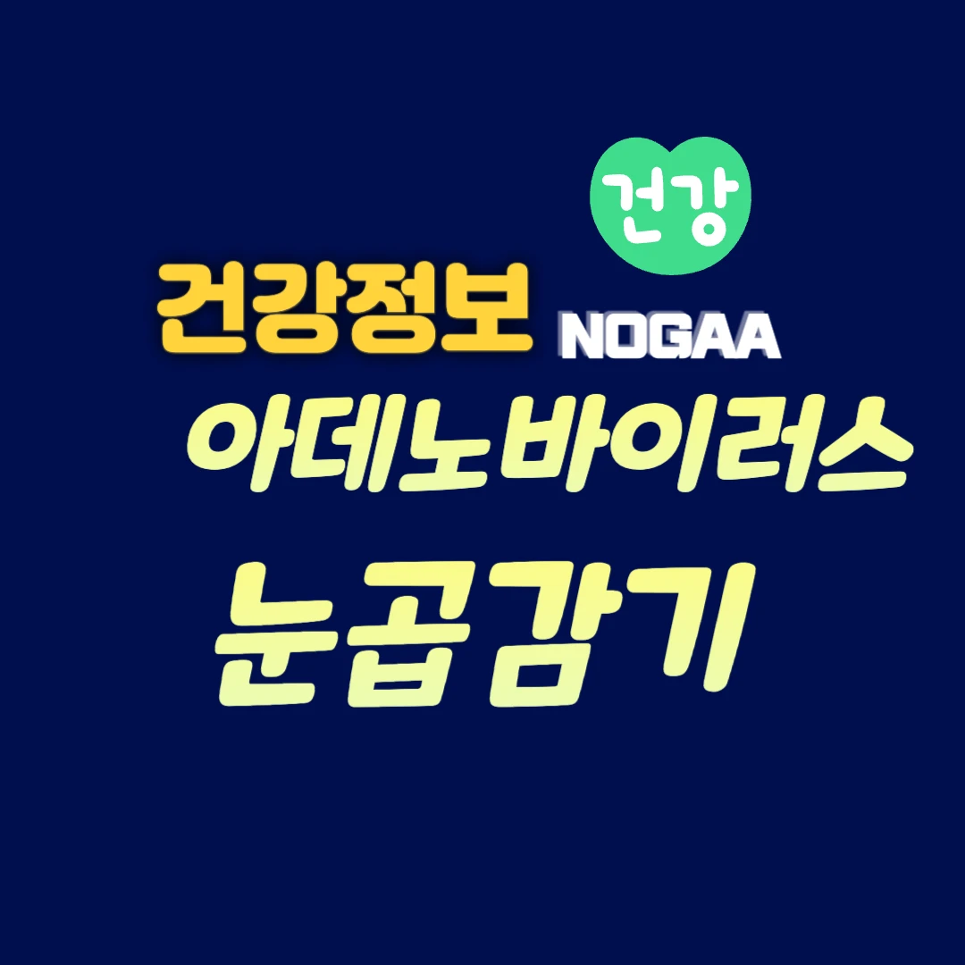 아데노바이러스 눈곱감기