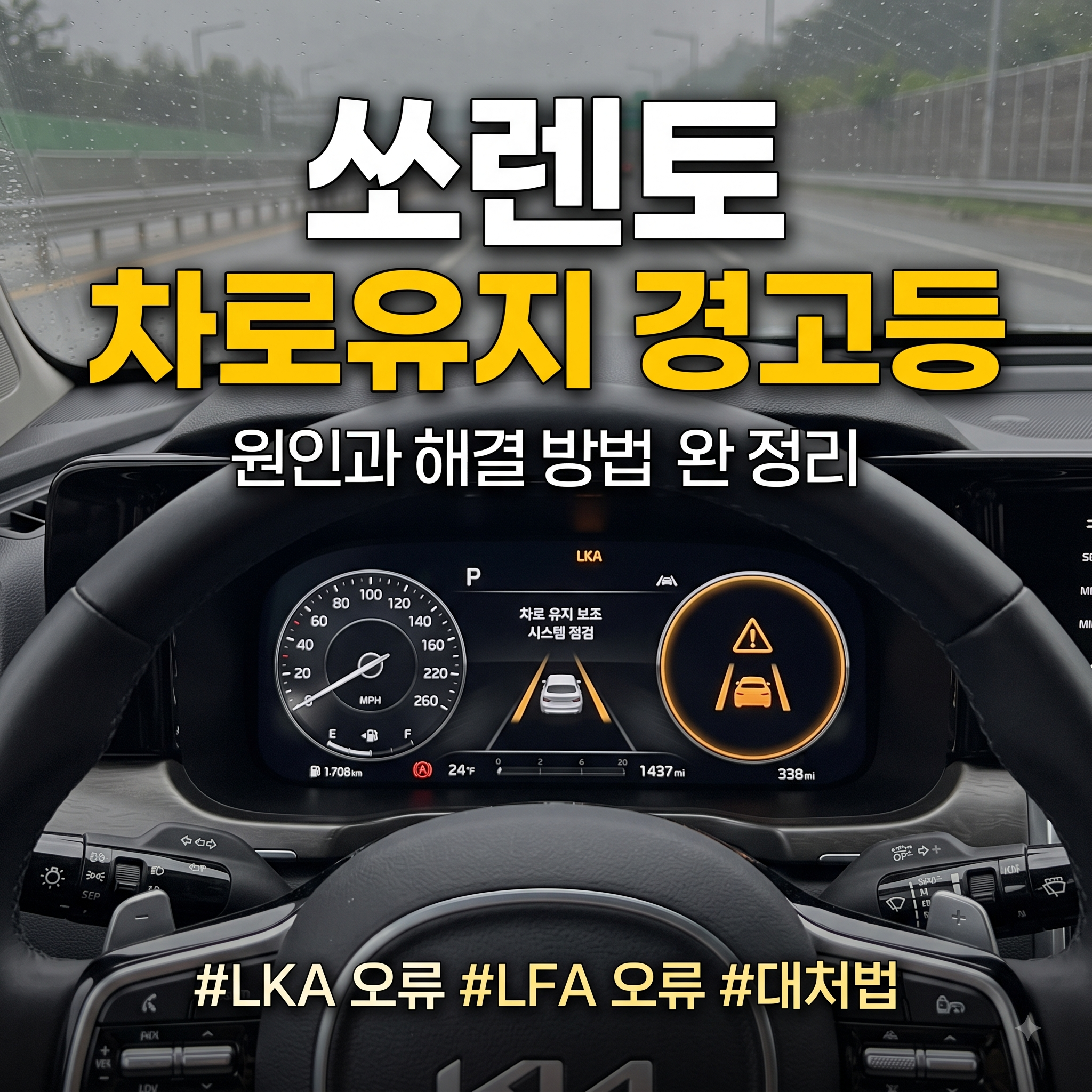 쏘렌토 차로 유지 경고등 원인과 해결 방법: 작동 조건 및 점검 팁