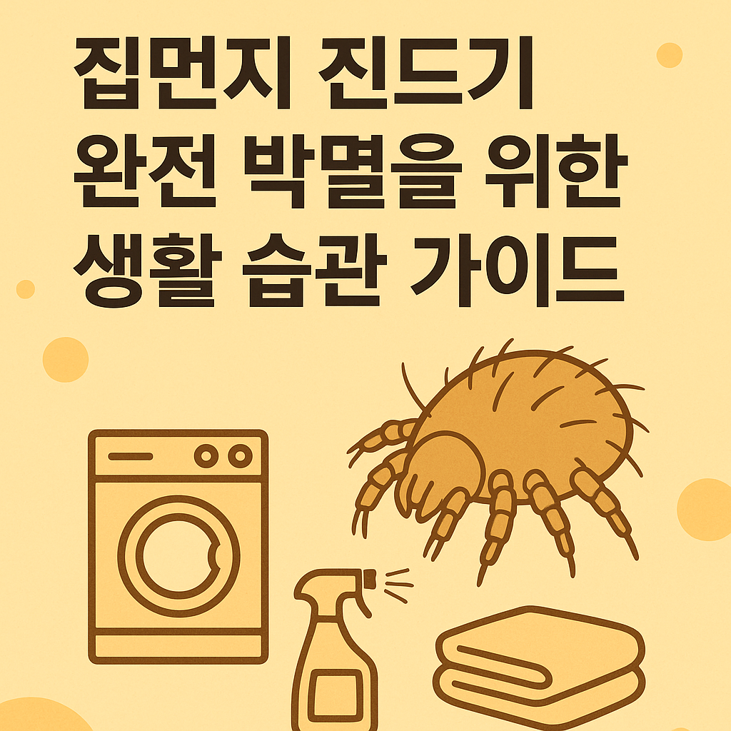 집먼지 진드기 완전 박멱 생활 습관 가이드