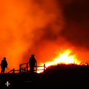 청송 산불 진화 관련 사진