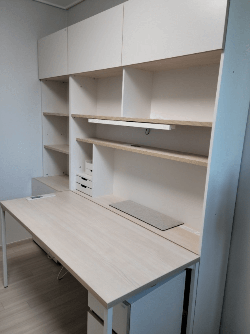 데스커-초등책상-라이트오크+화이트-색상