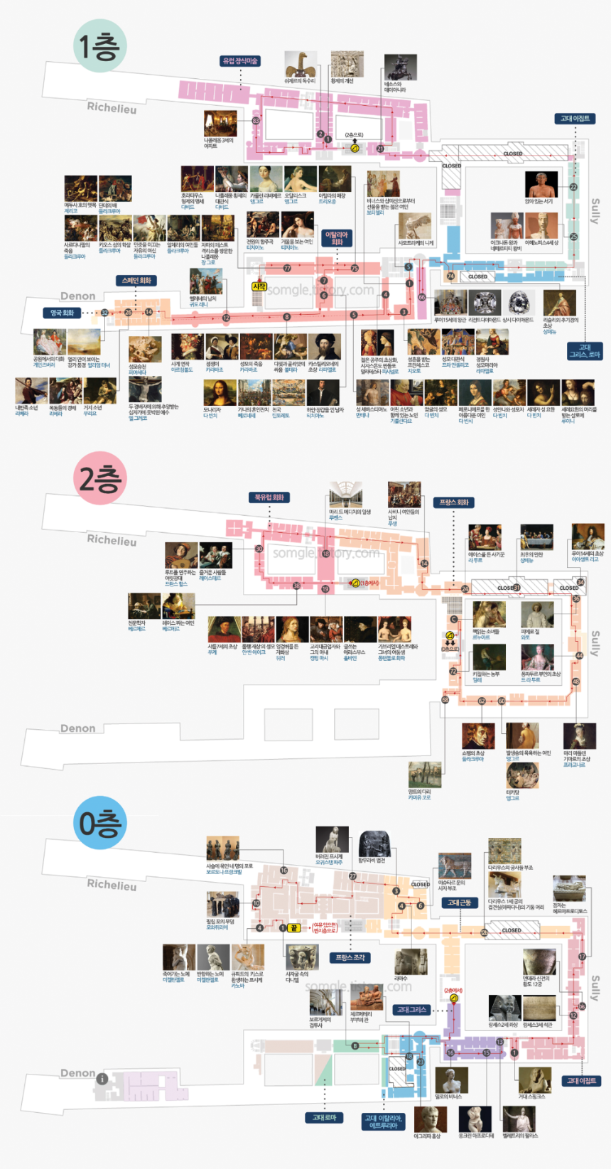 루브루 박물관 관람지도