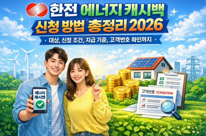한전 에너지 캐시백 신청 방법 총정리 2026