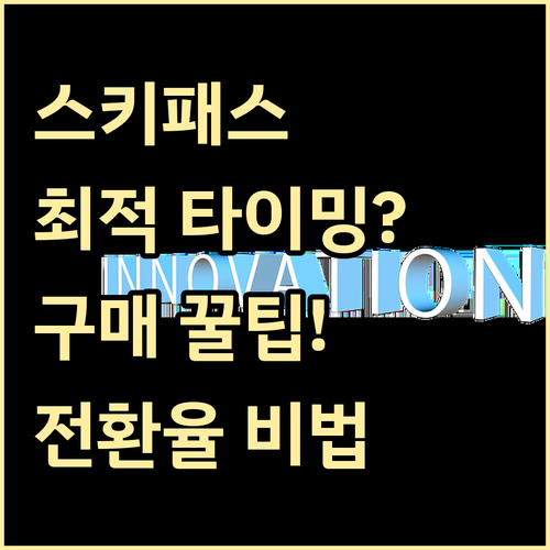 스키 시즌패스 1차 구매 전환율 극대..