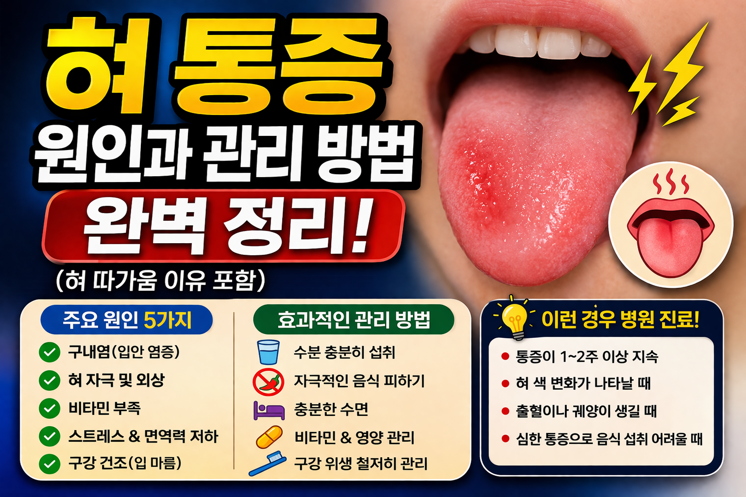 혀 통증 원인과 관리방법-사진