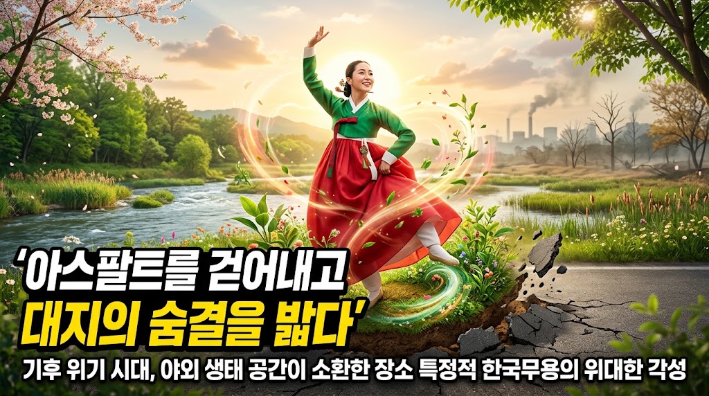 아스팔트를 걷어내고 대지의 숨결을 밟다: 기후 위기 시대, 야외 생태 공간이 소환한 장소 특정적 한국무용의 위대한 각성