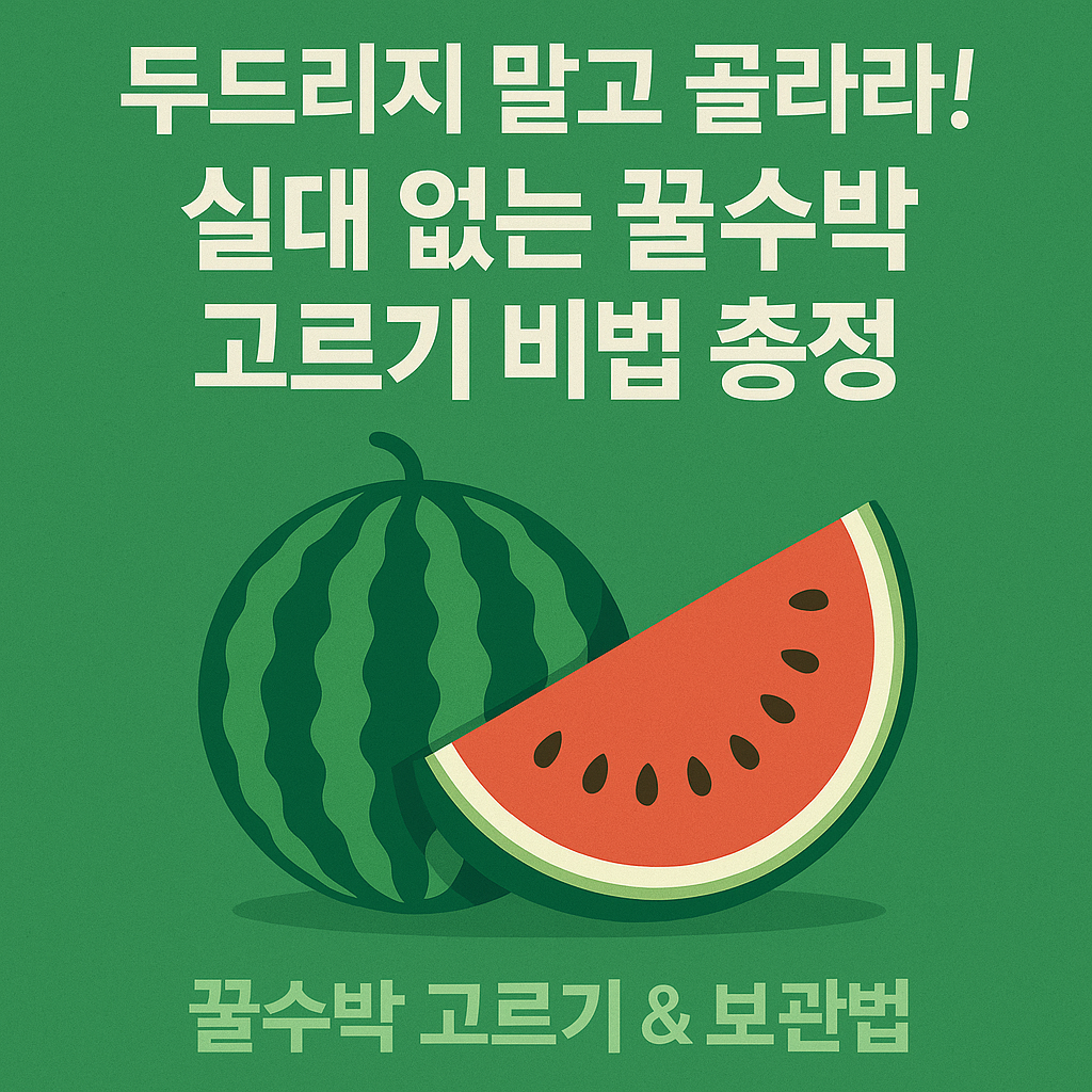 두드리지않고 꿀수박 고르는 방법