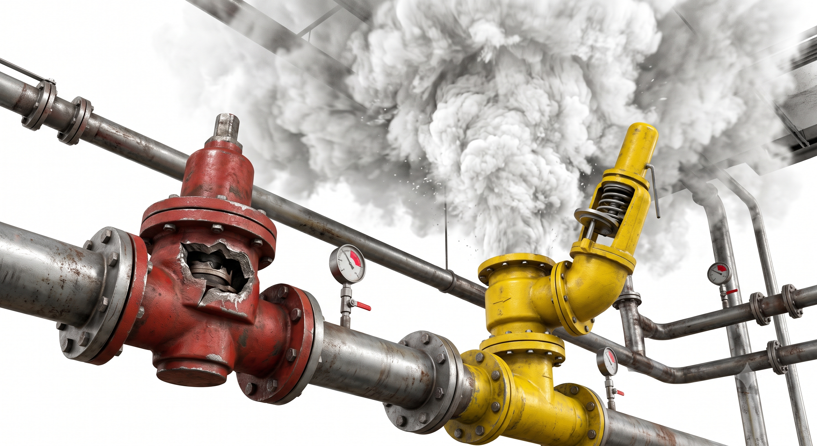 감압밸브 시트 파손에 따른 고압 스팀 2차 측 누출 및 안전변(Safety Valve) 폭발적 분출