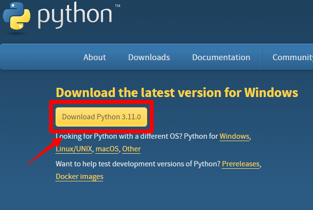 download python 클릭