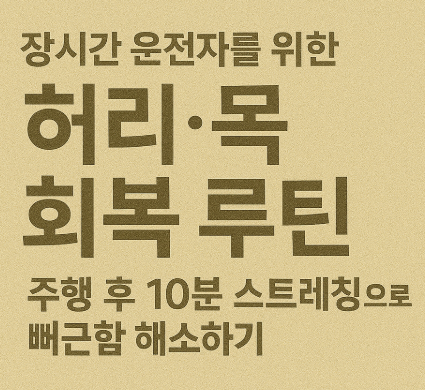 장시간 운전자를 위한 허리·목 회복 루틴 – 주행 후 10분 스트레칭으로 뻐근함 해소하기