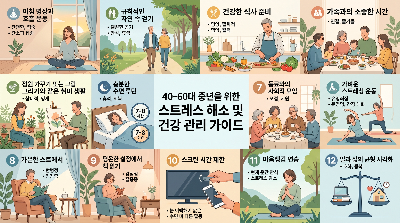 40~60대 스트레스 줄이는 습관 총정리