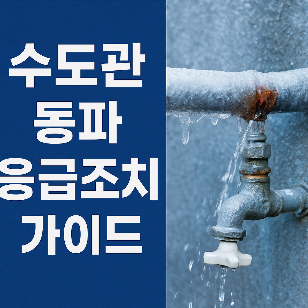 겨울철 수도관 터졌을때, 이렇게 대처하세요! 수도관 응급조치 총정리