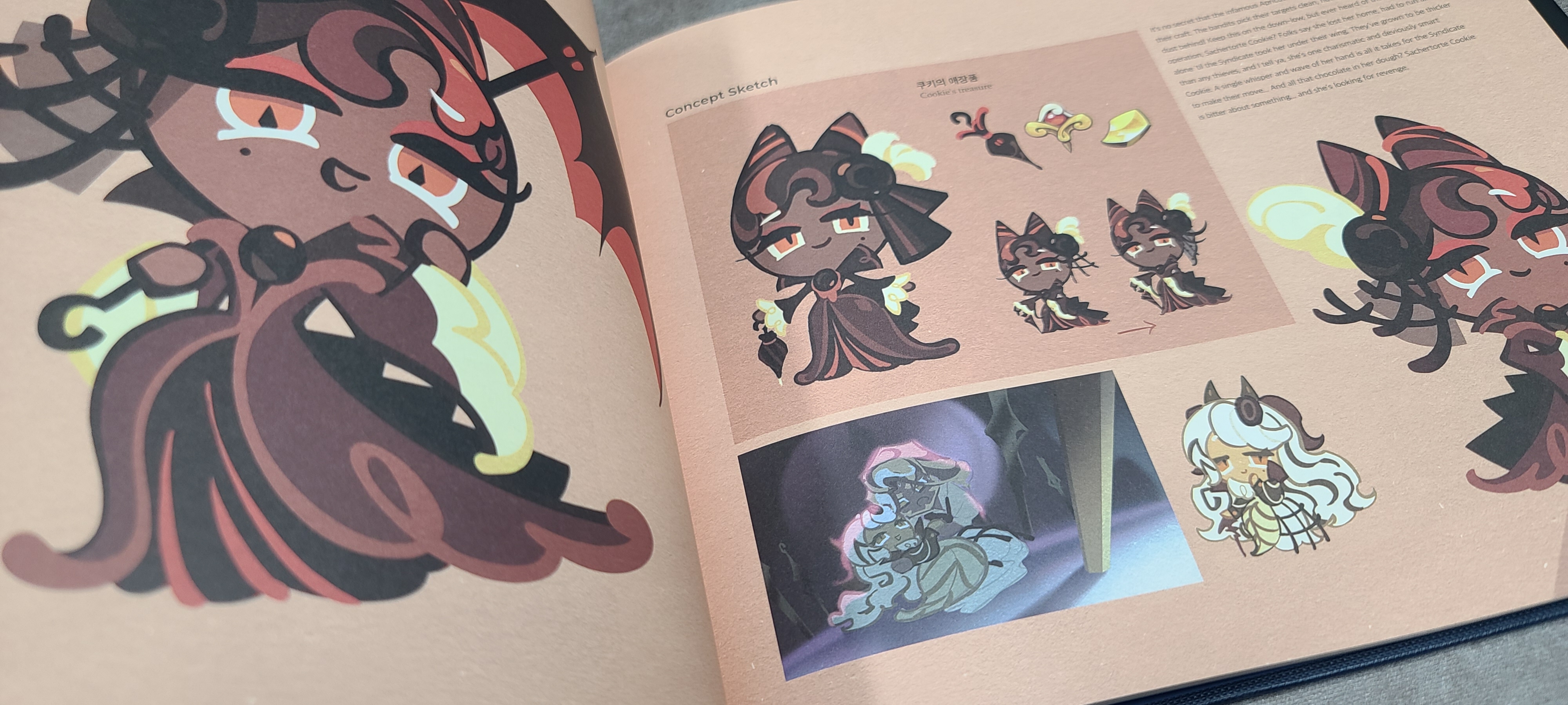 데브시스터즈 쿠키런 마녀의성 아트북 두더지택배박스 쿨쿨이인형 품질표시 고급앨범 초대장 아코디언북 다양한기믹 쿠키런캐릭터 쿠키런콘셉트