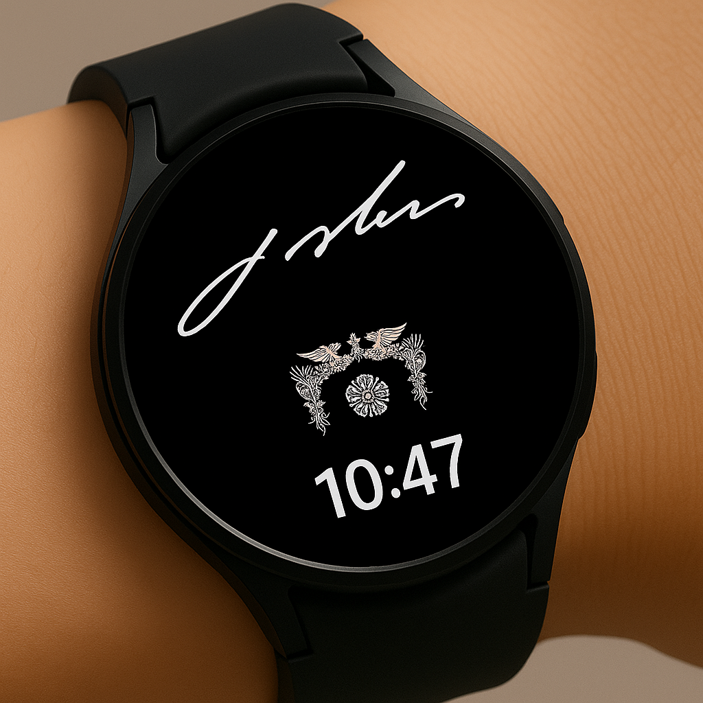 이재명-대통령-굿즈를-스마트워치에-다운로드한-시계