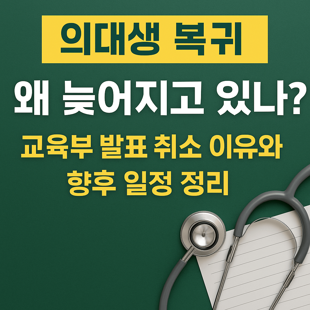 의대 정상화 난항