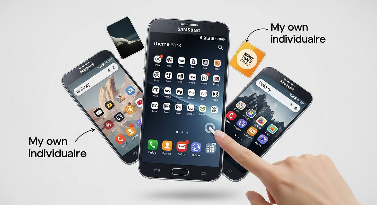 갤럭시 홈 화면 아이콘과 위젯들