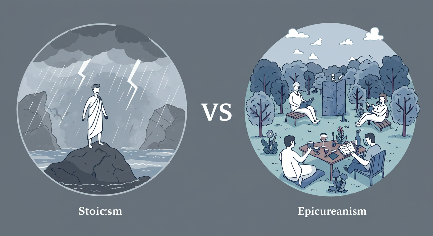 스토아 학파vs 에피쿠로스 학파 비교