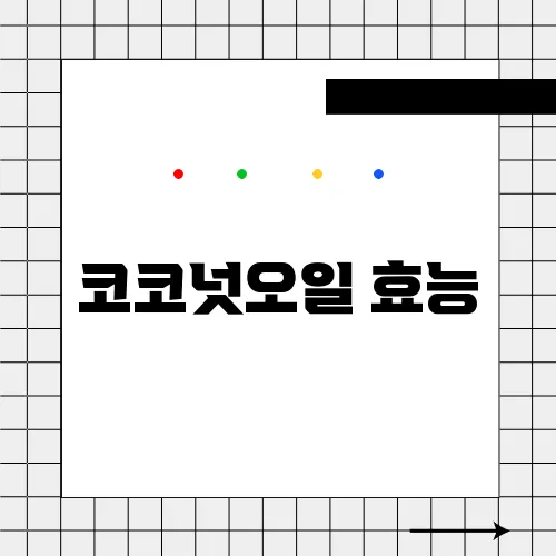 코코넛오일 효능