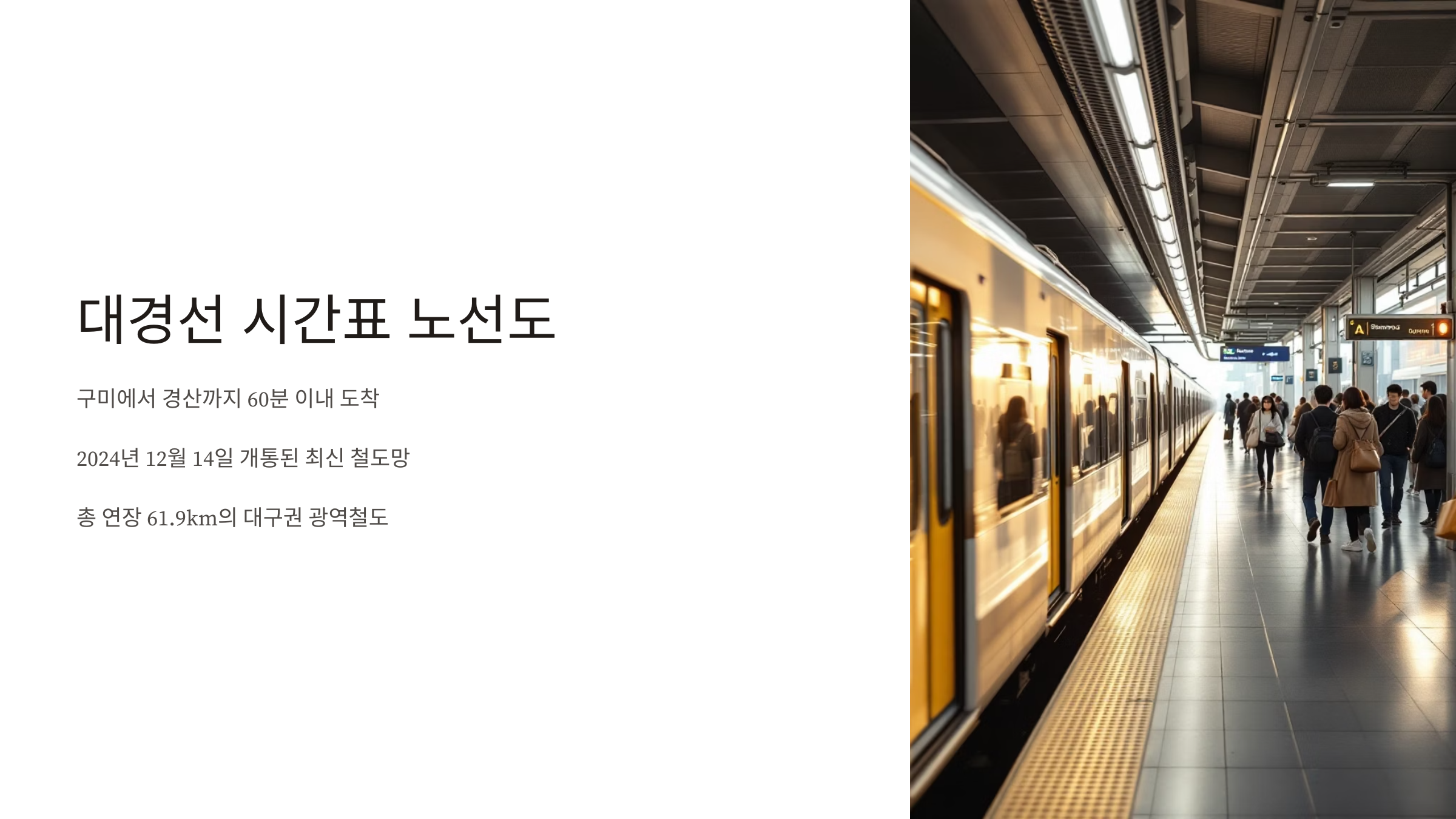 대경선 시간표