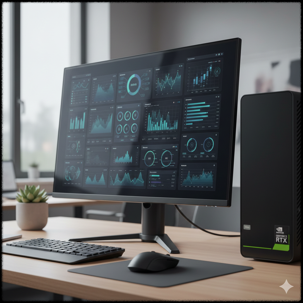 AI 에이전트가 데이터를 분석하고 의사 결정을 수행하는 모습