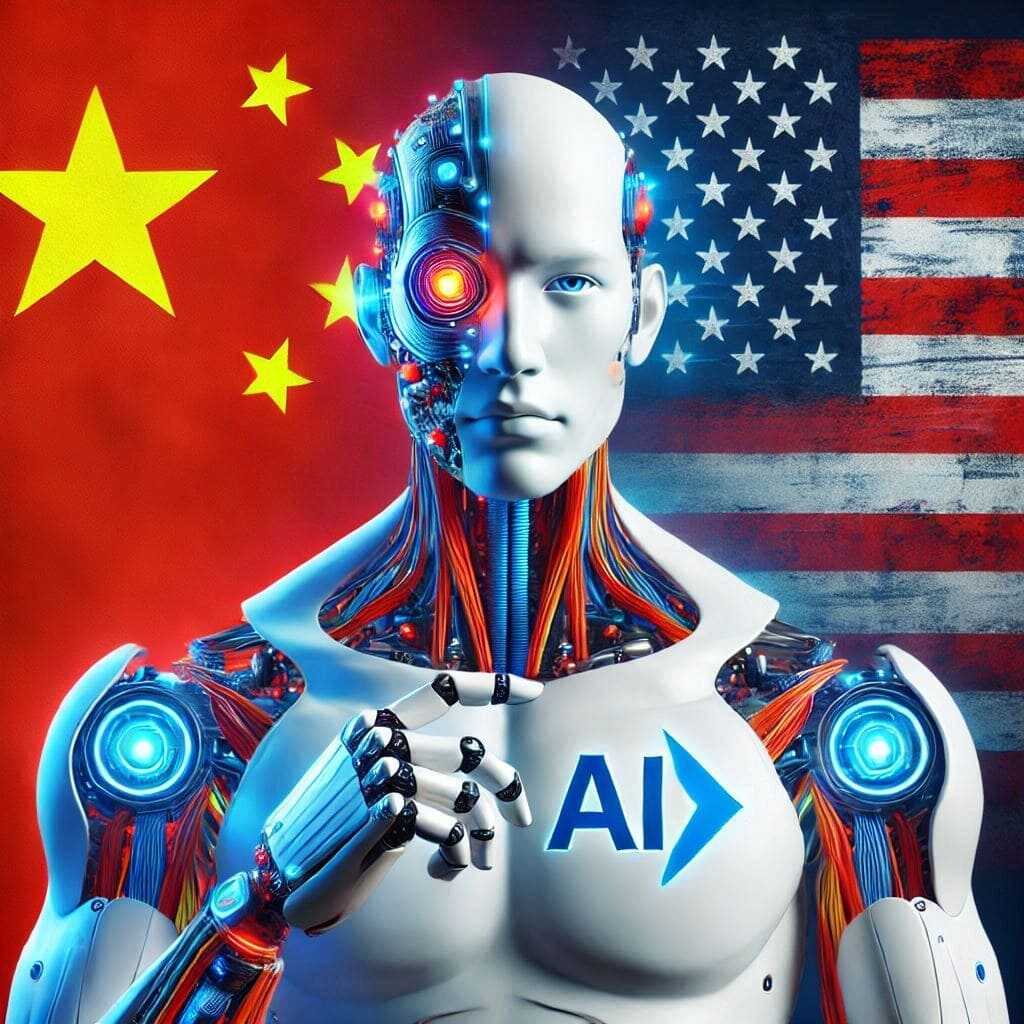 Chatgpt와 DeepSeek의 AI 냉전을 표현한 ai 이미지 포스팅 썸네일