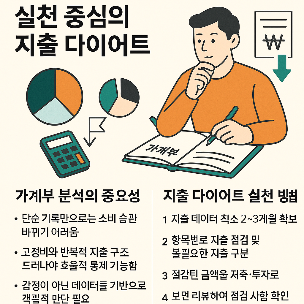가계부 작성 전략 인포그래픽