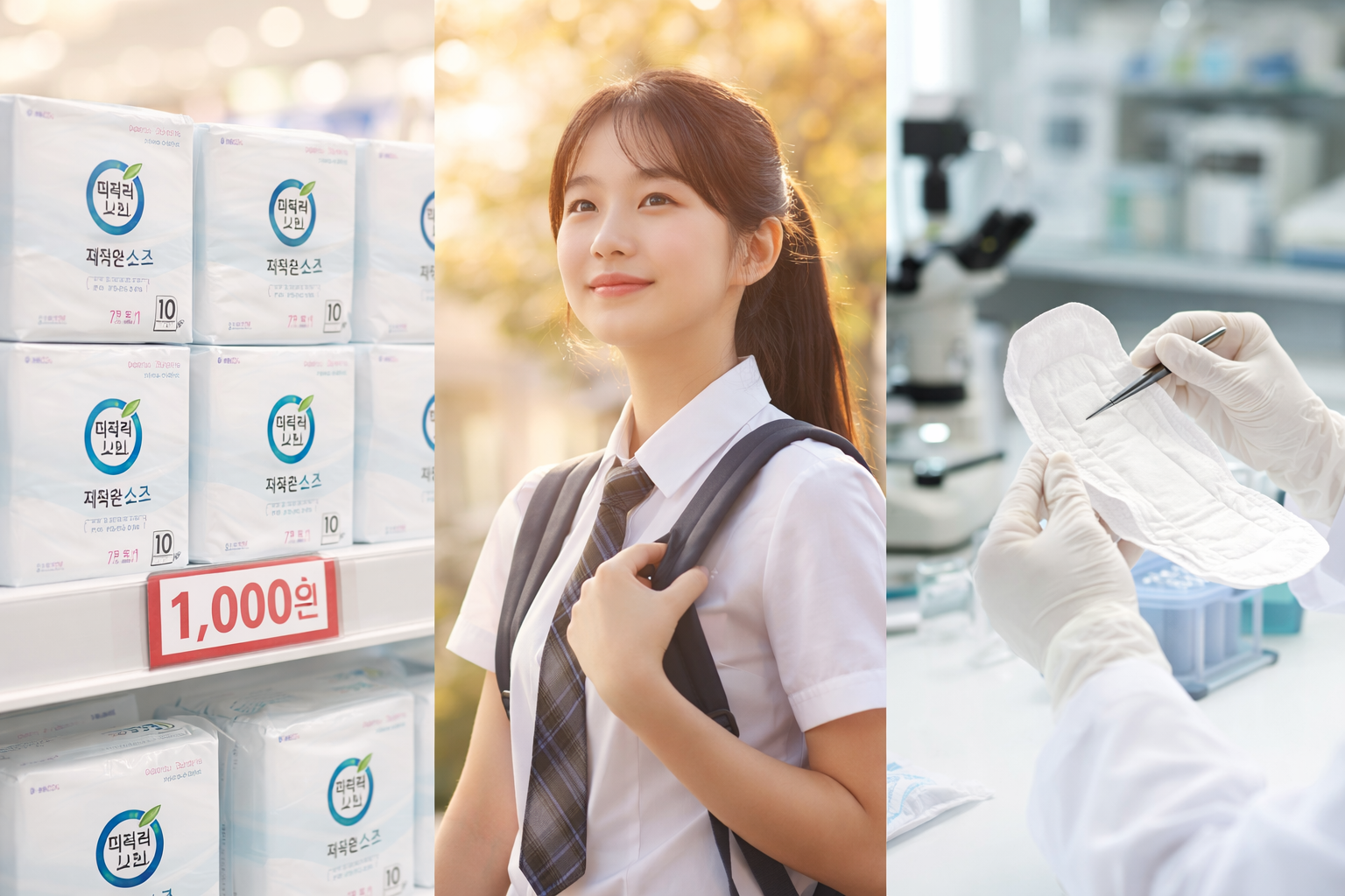 10매 1,000원 생리대가 던지는 질문