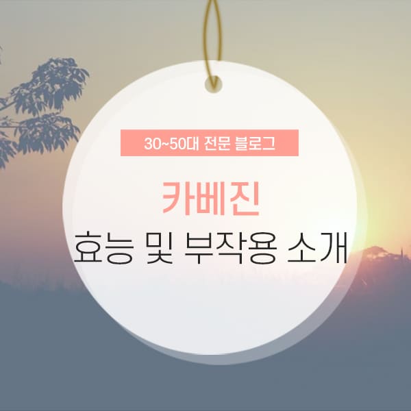 카베진 부작용 및 효능 소개 컨텐츠