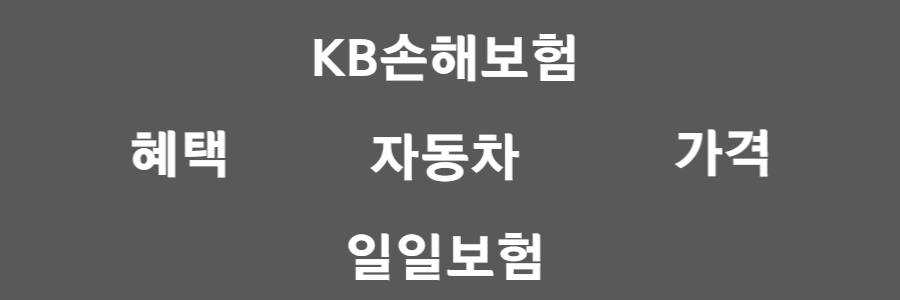 KB손해보험 다이렉트 일일 자동차보험