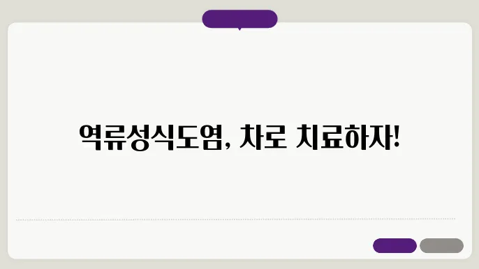 역류성식도염에 좋은 차