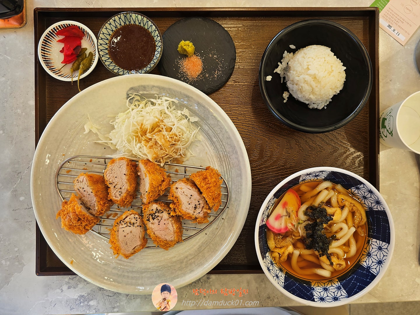 히레카츠정식(히레카드2pcs+미니우동1pc)