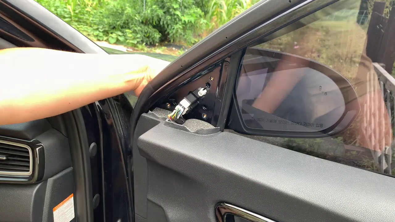 사이드 미러 탈거