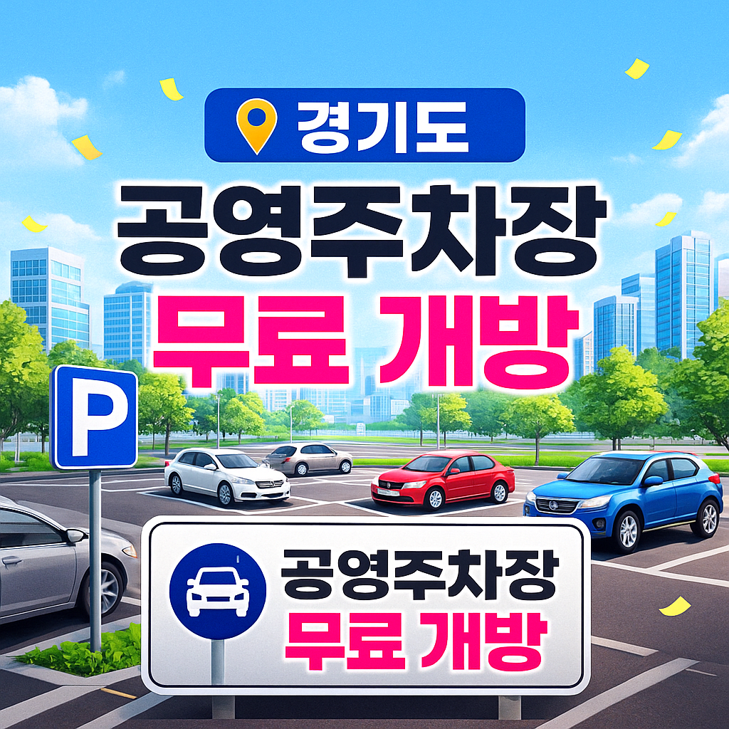 경기도 공영주차장 무료 개방 정보 총정리! 명절&middot;주말 무료 주차 가능 지역, 이용 방법, 개방 일정까지 한눈에 확인하세요. 경기도민 및 방문객 필독 가이드입니다.