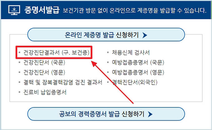 온라인 제증명 발급 신청 화면