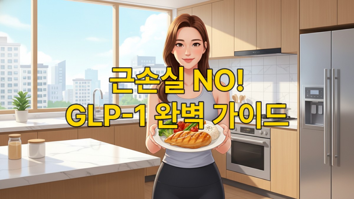 GLP-1 다이어트 약 복용자를 위한 균형 잡힌 식단이 담긴 접시를 들고 건강하게 웃는 한국 여성
