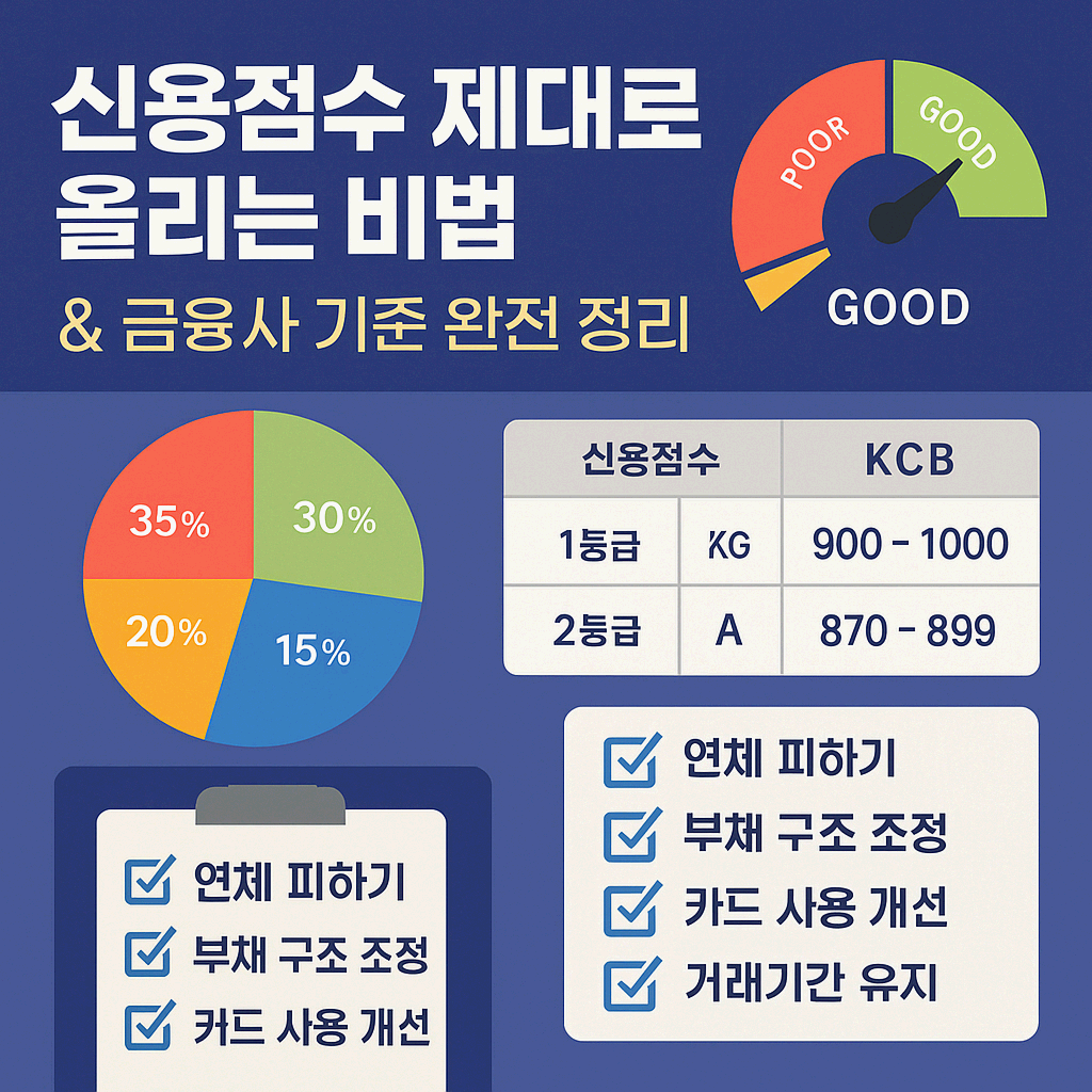 신용점수 올리는 진짜 방법, 금융사 별 기준 총정리
