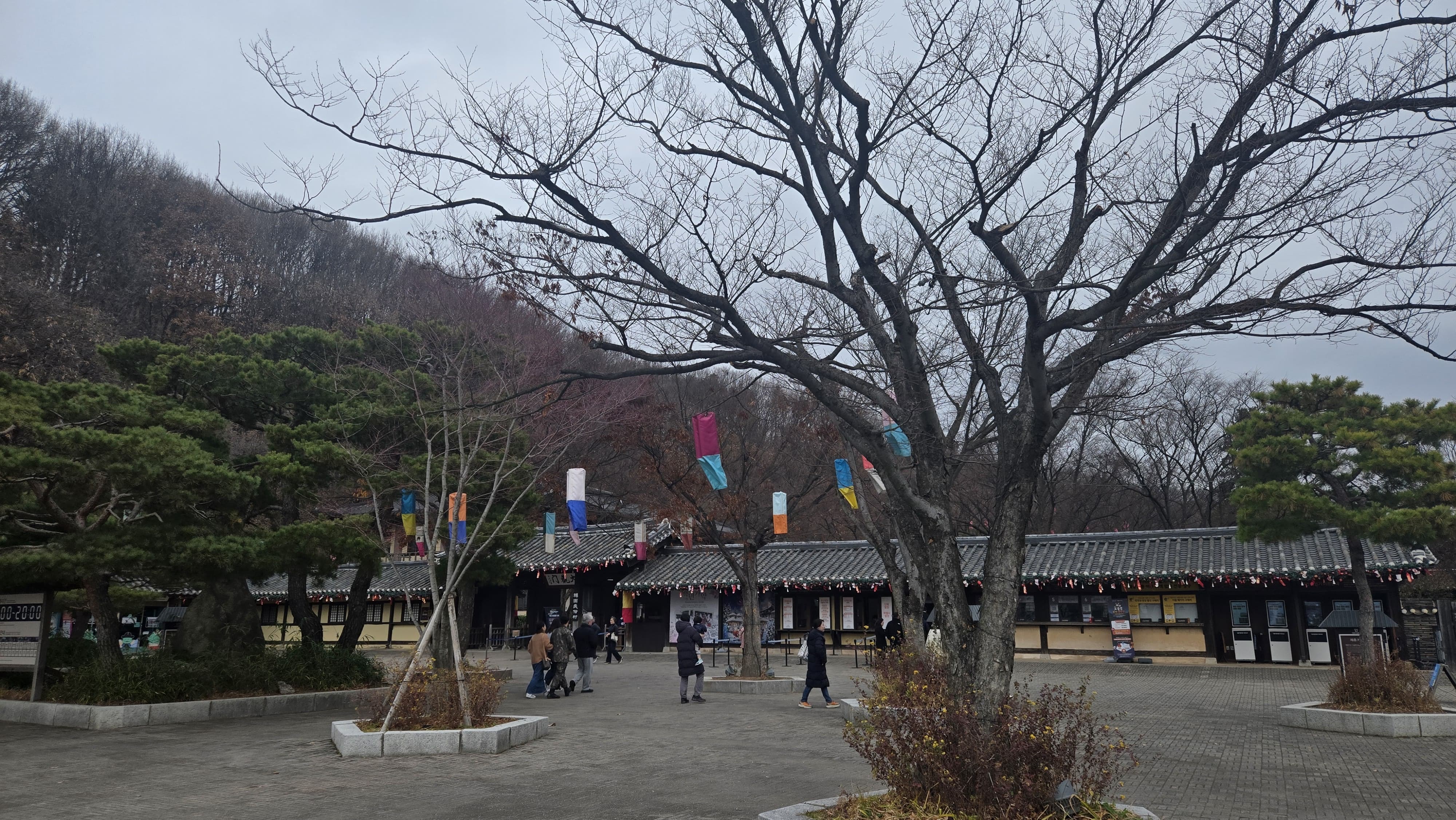 한옥 뒤편의 작은 길 산책로